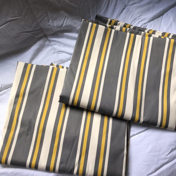 Tahari Accents | Tahari Blackout Curtainsyellowwhitegray | Poshmark